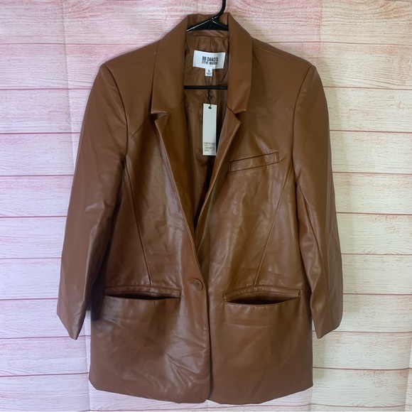 BB Dakota by Steve Madden Jackets & Blazers - BB Dakota Steve Madden NWT Faux Leather Blazer Jacket Size‎ Small